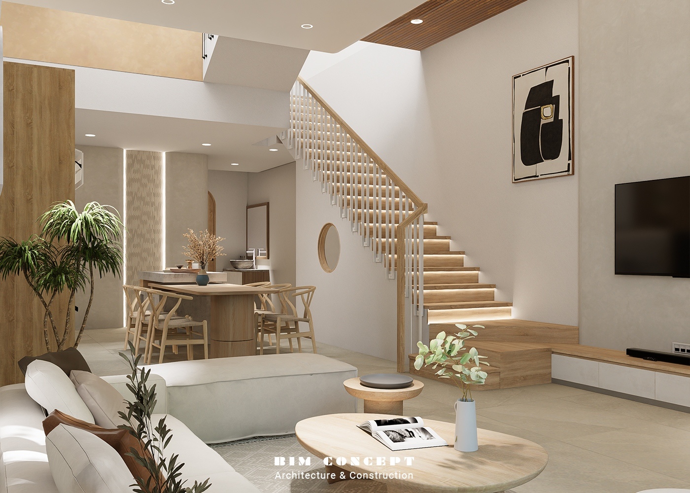 Ánh sáng đèn LED mang lại vẻ ấm cúng hiện đại