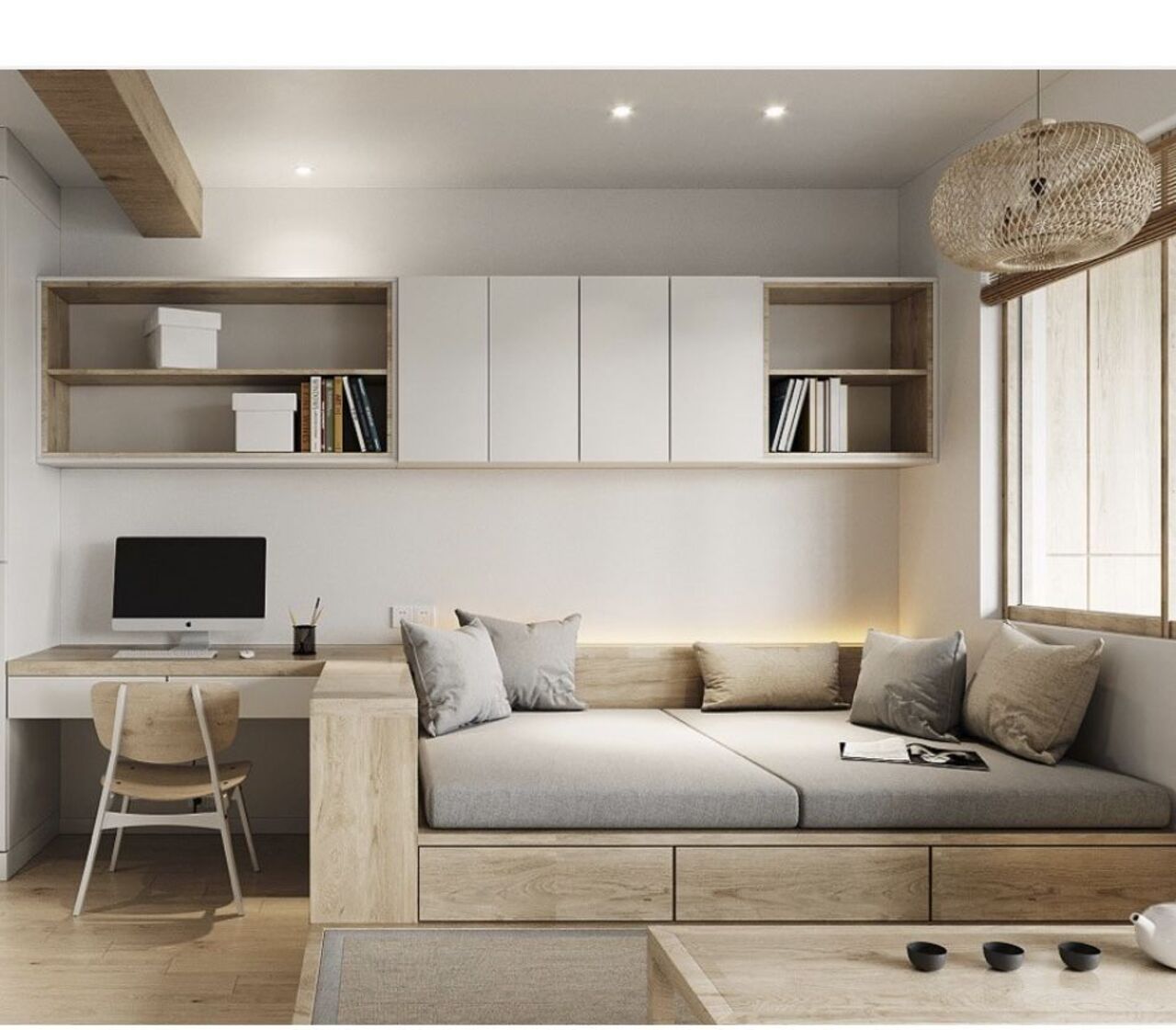 Bố trí hợp lý cho phòng ngủ 3m vuông thêm rộng thoáng