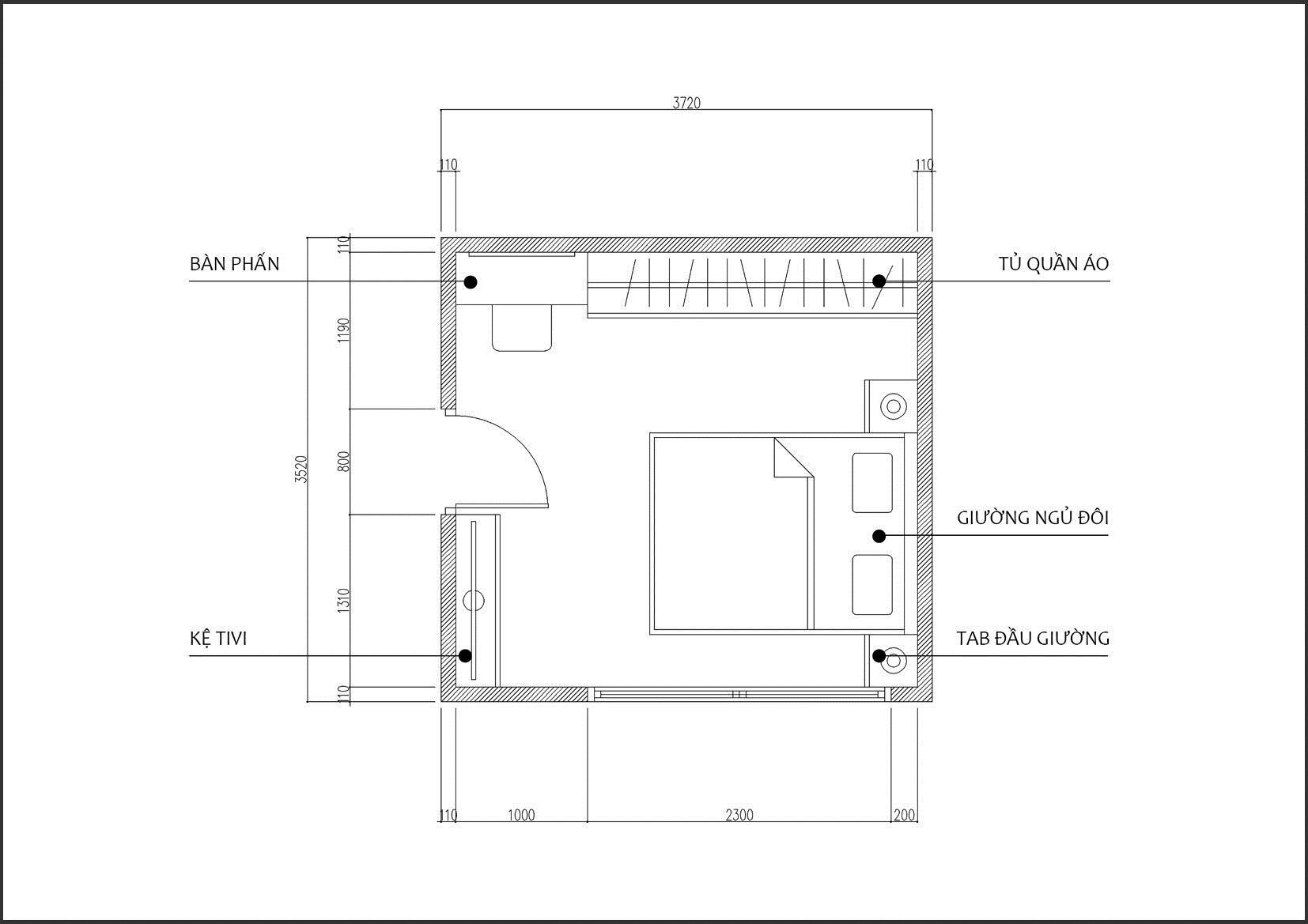 Gợi ý cách bố trí phòng ngủ 12m2 đẹp, tiện nghi