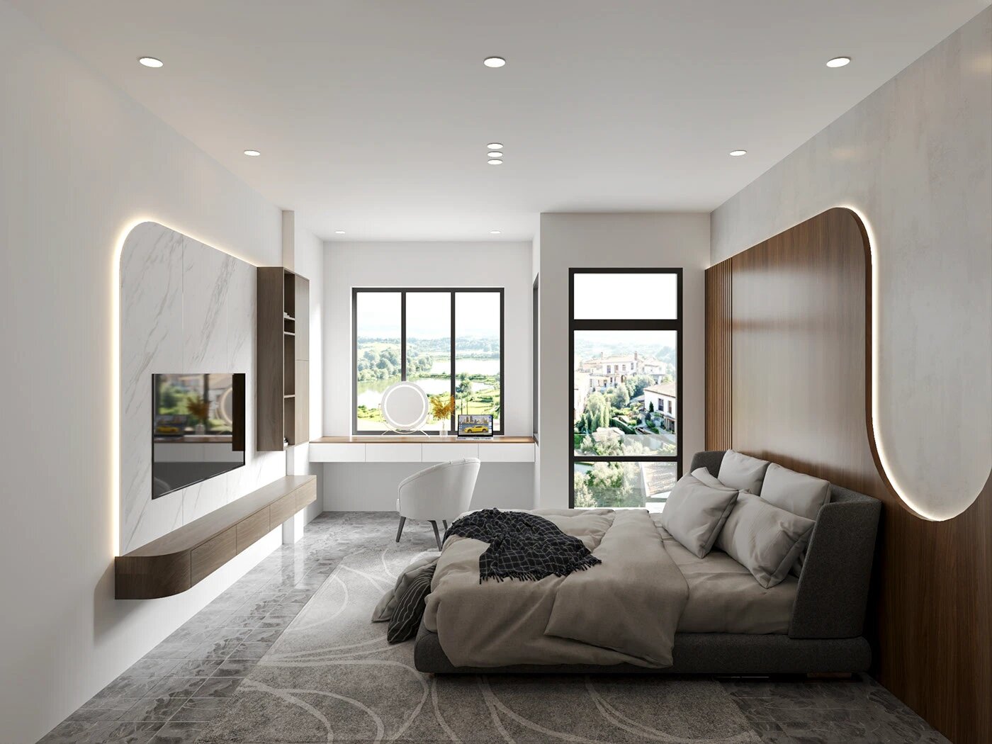 Mẫu 13: Bố trí nội thất đơn giản mà hiệu quả cho 12m2