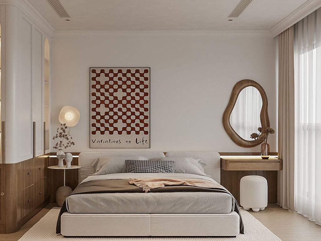Decor đèn ngủ nhỏ tạo điểm nhấn cho căn phòng