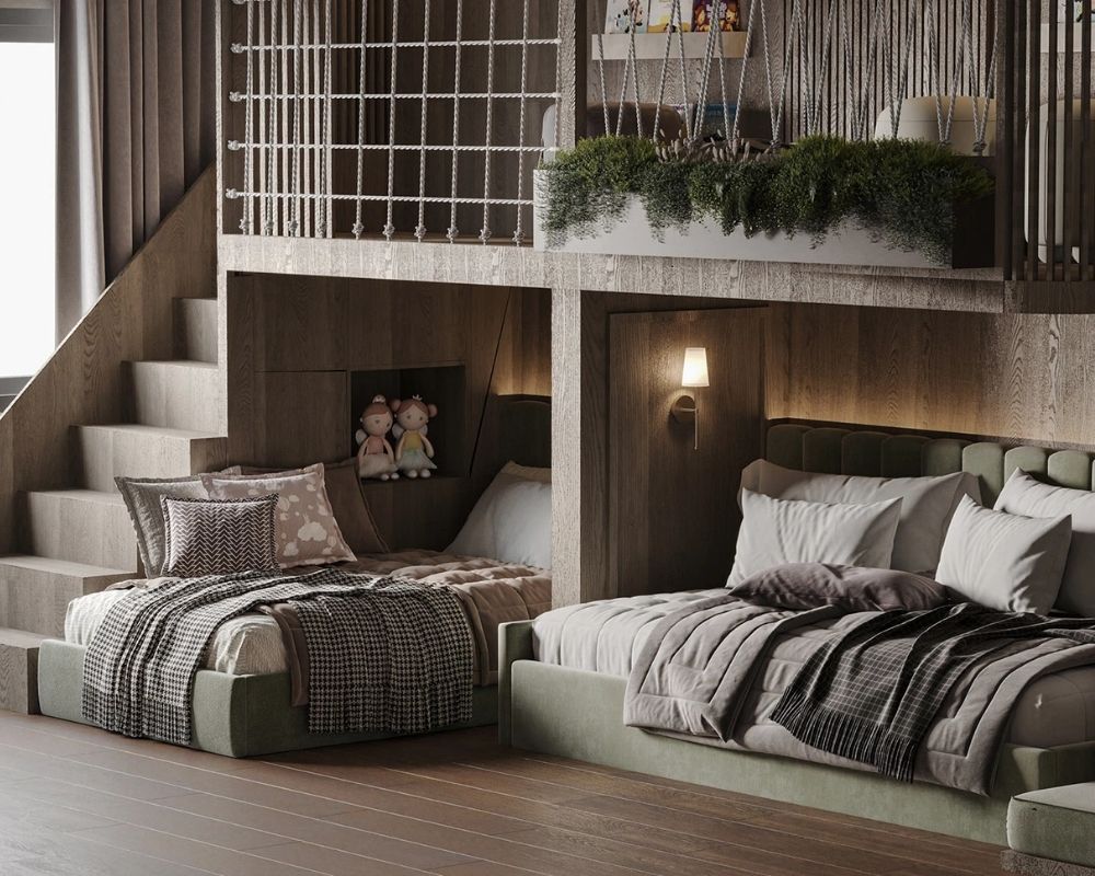Vị trí đặt giường tầng hợp lý cho phòng ngủ nhỏ