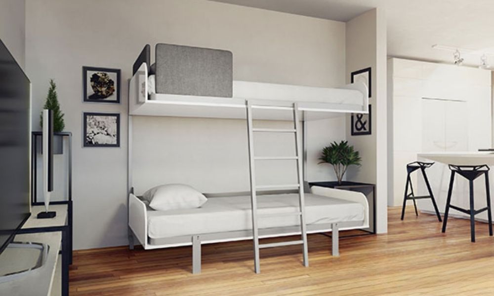 Giường tầng cho phòng ngủ nhỏ gấp gọn thông minh
