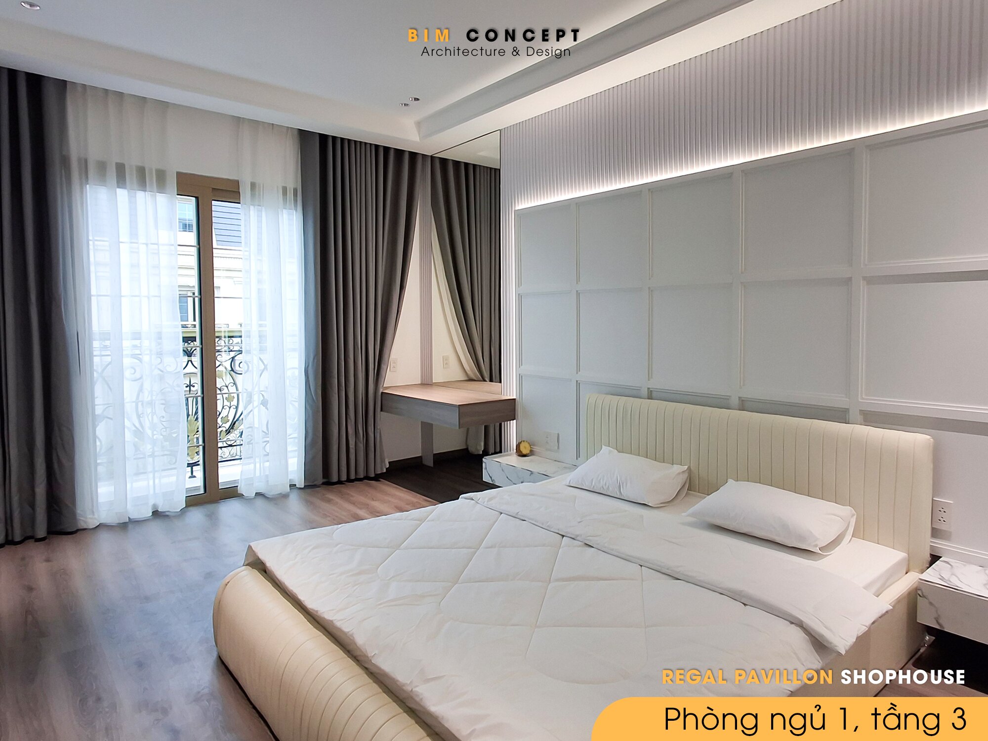 Không gian nghỉ ngơi ấm cúng và tiện nghi cho căn hộ