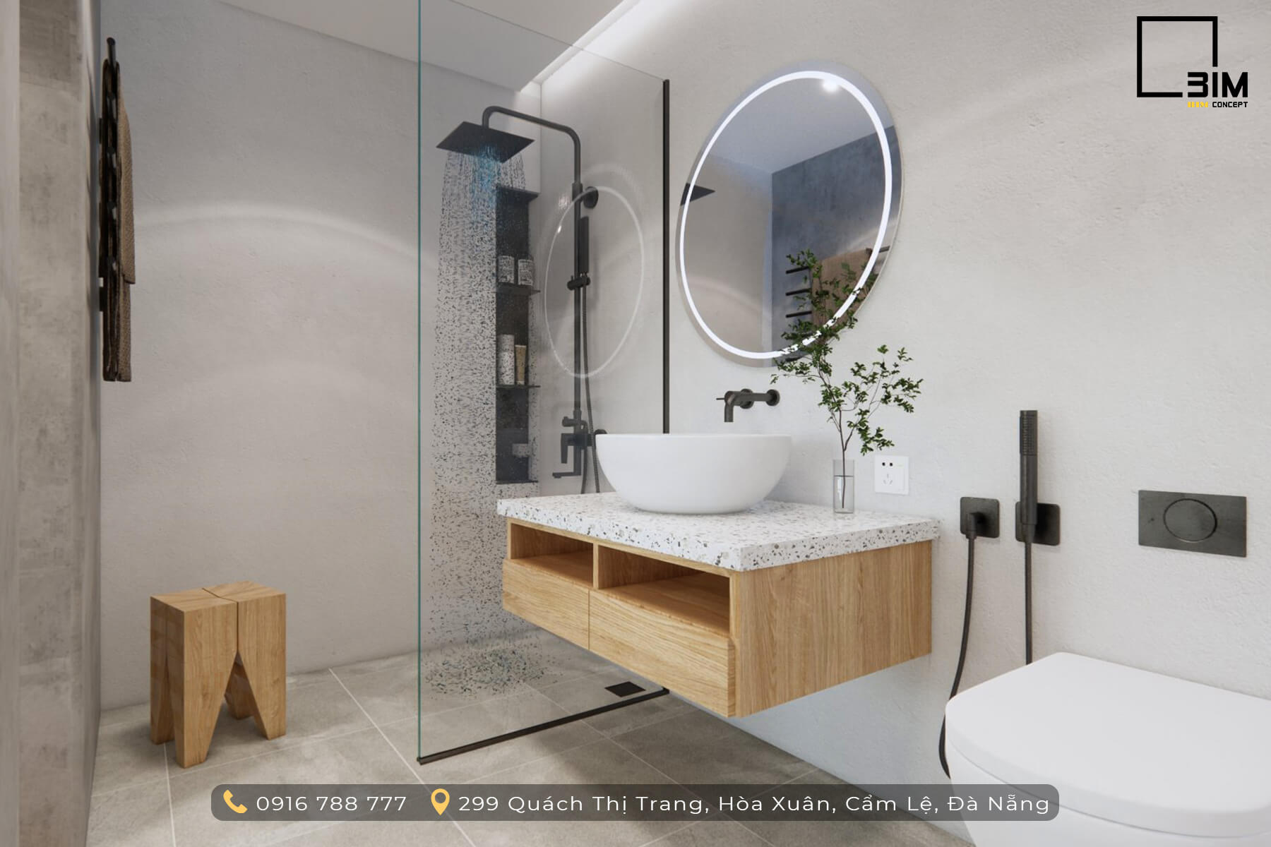 Nội thất hiện đại nhà vệ sinh