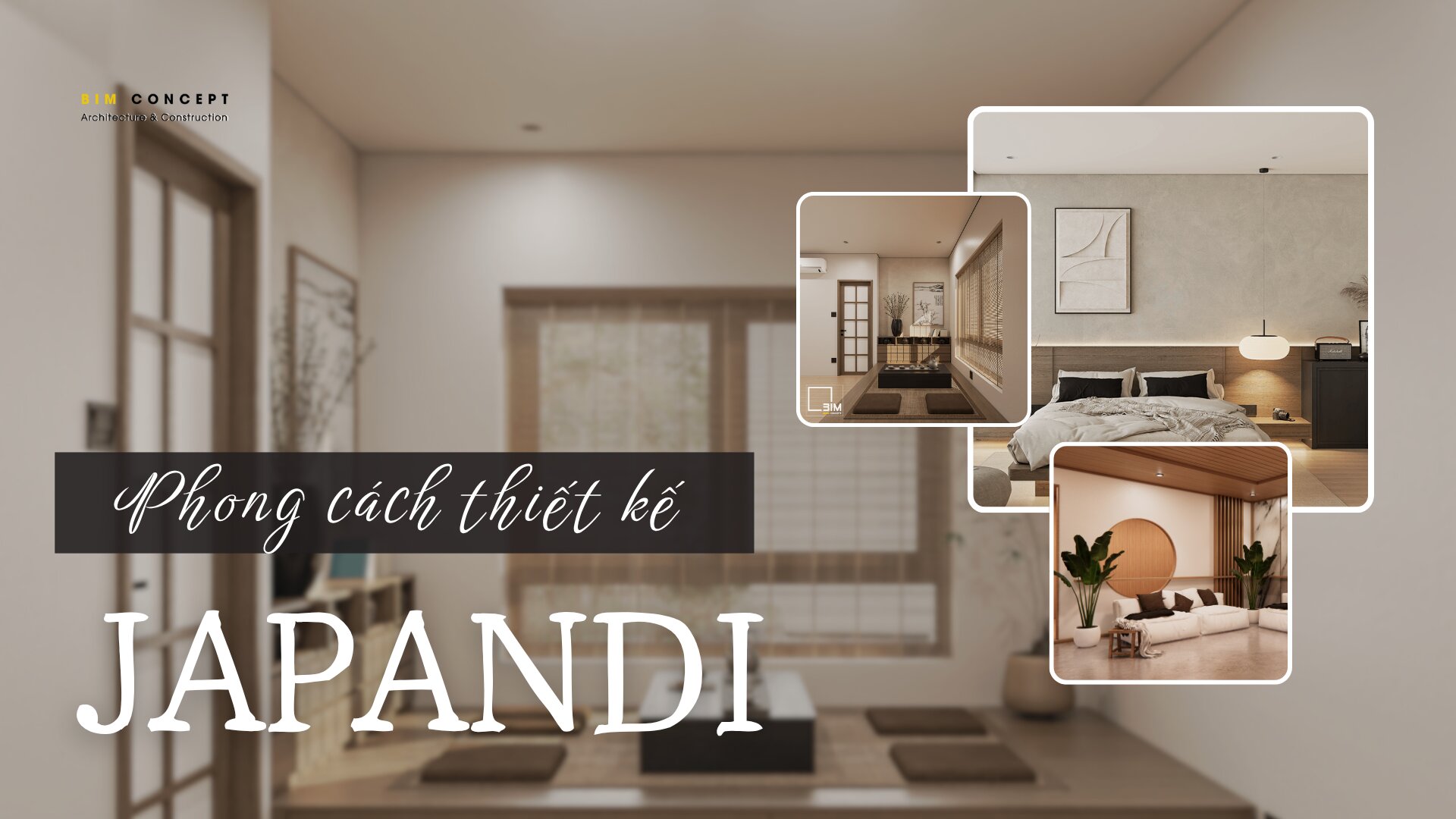 Thiết kế nội thất nhà phố phong cách Japandi