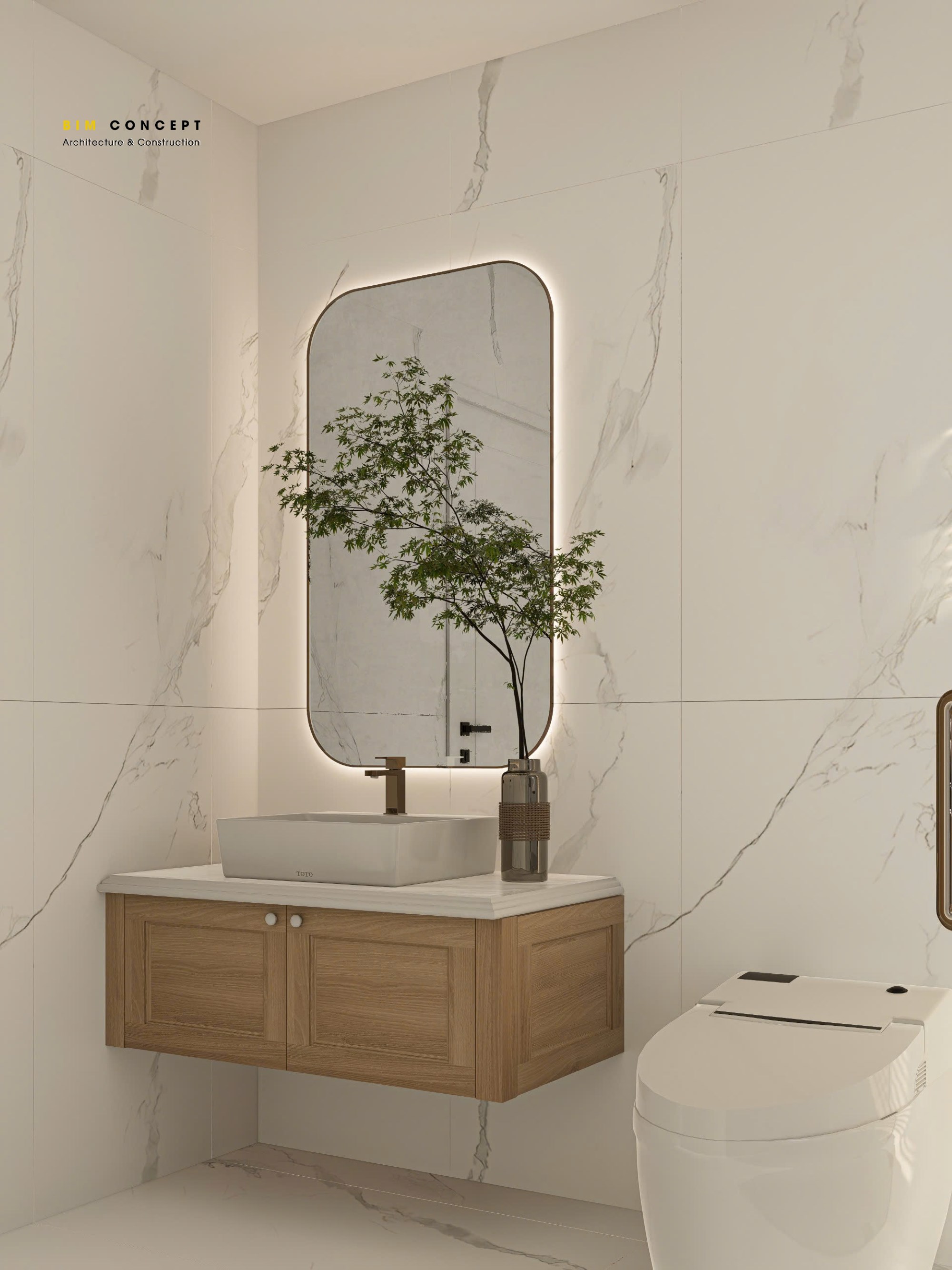 Sử dụng hệ tủ nhà vệ sinh từ gỗ công nghiệp melamine chống ẩm