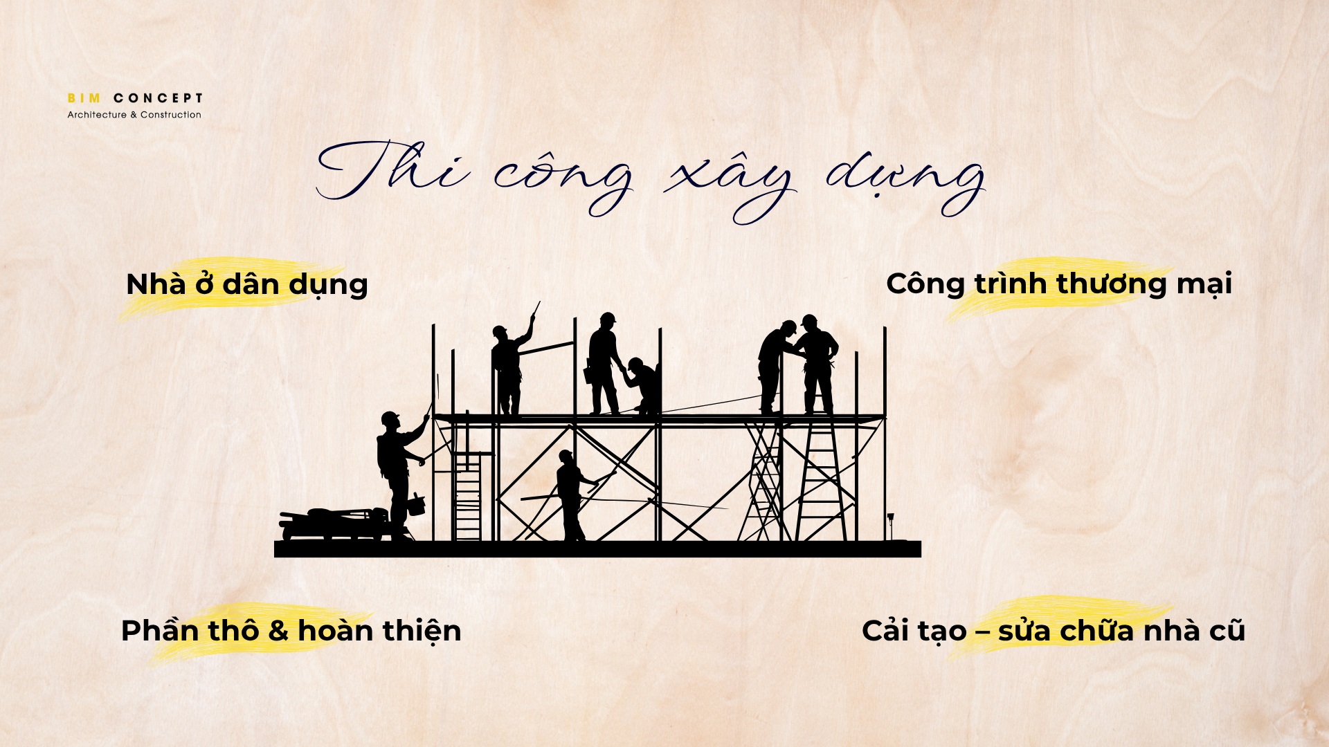 Thi công xây dựng bao gồm các dịch vụ gì?