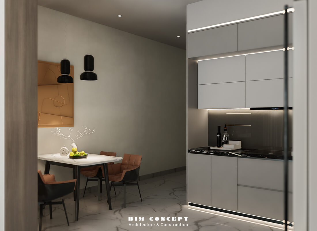 Thiết kế nội thất bếp tối ưu diện tích