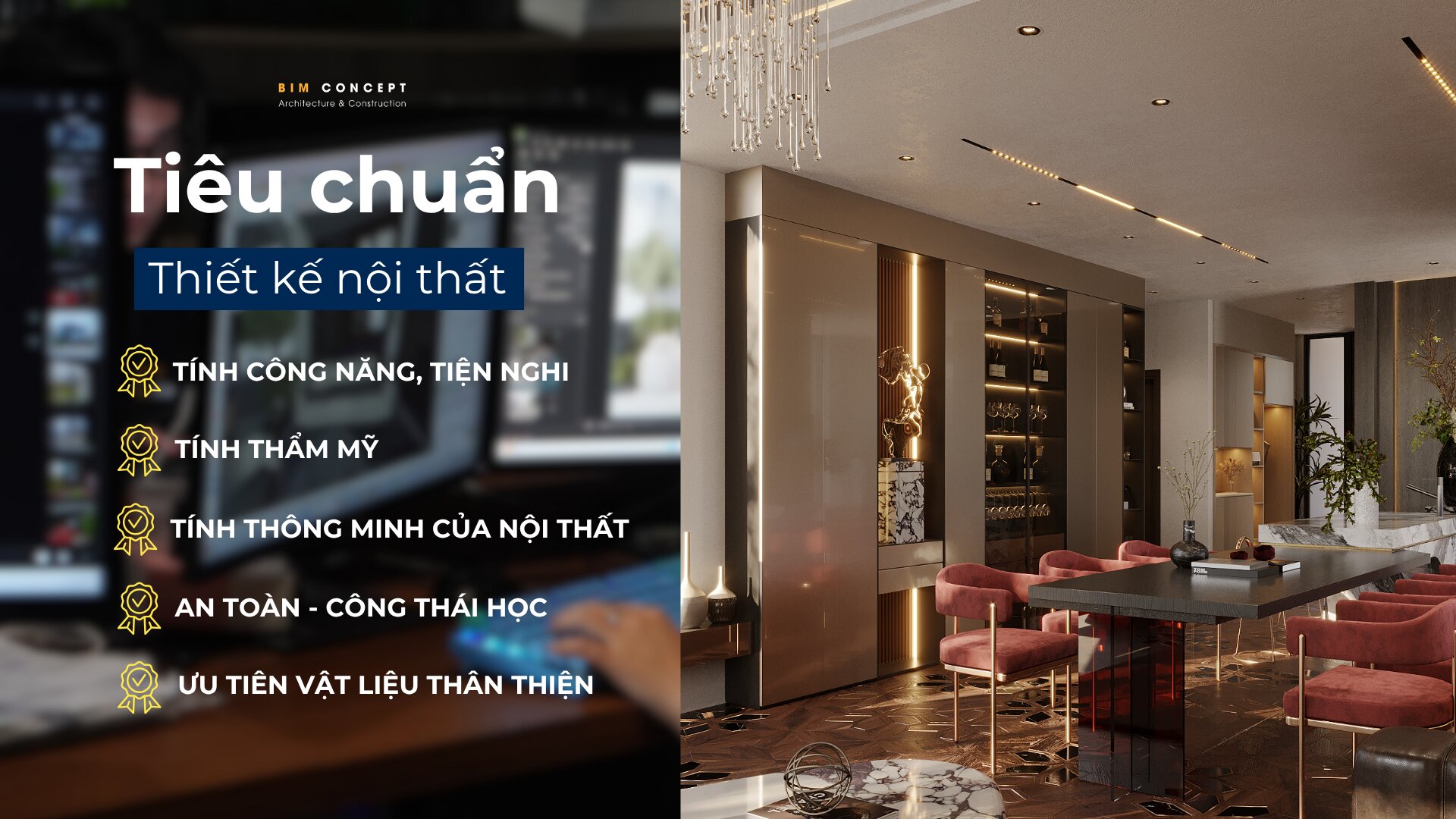 Tiêu chuẩn thiết kế nội thất năm 2025