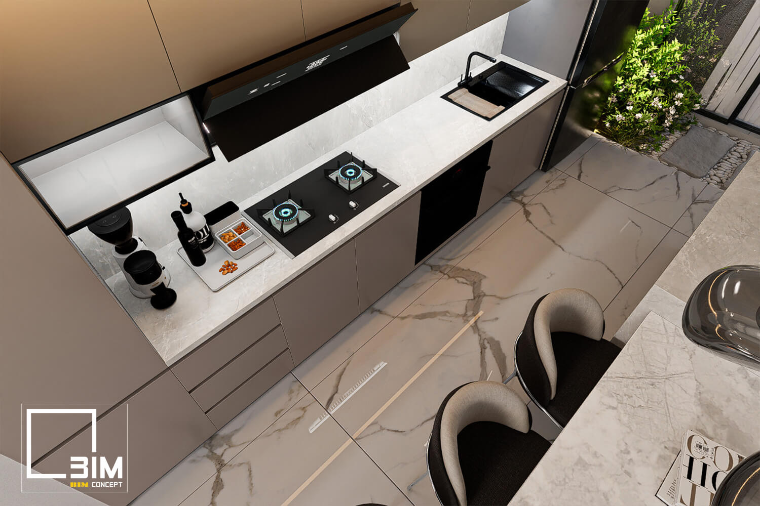 Tích hợp các thiết bị vào hệ tủ bếp