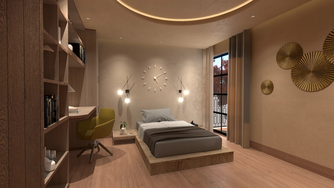 Trần thạch cao phòng ngủ nhỏ 10m2 dành cho nam giới