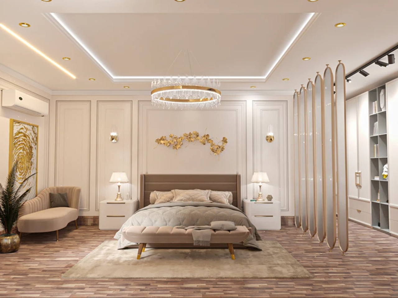 Trần thạch cao phòng ngủ nhỏ 10m2 tăng tính thẩm mỹ