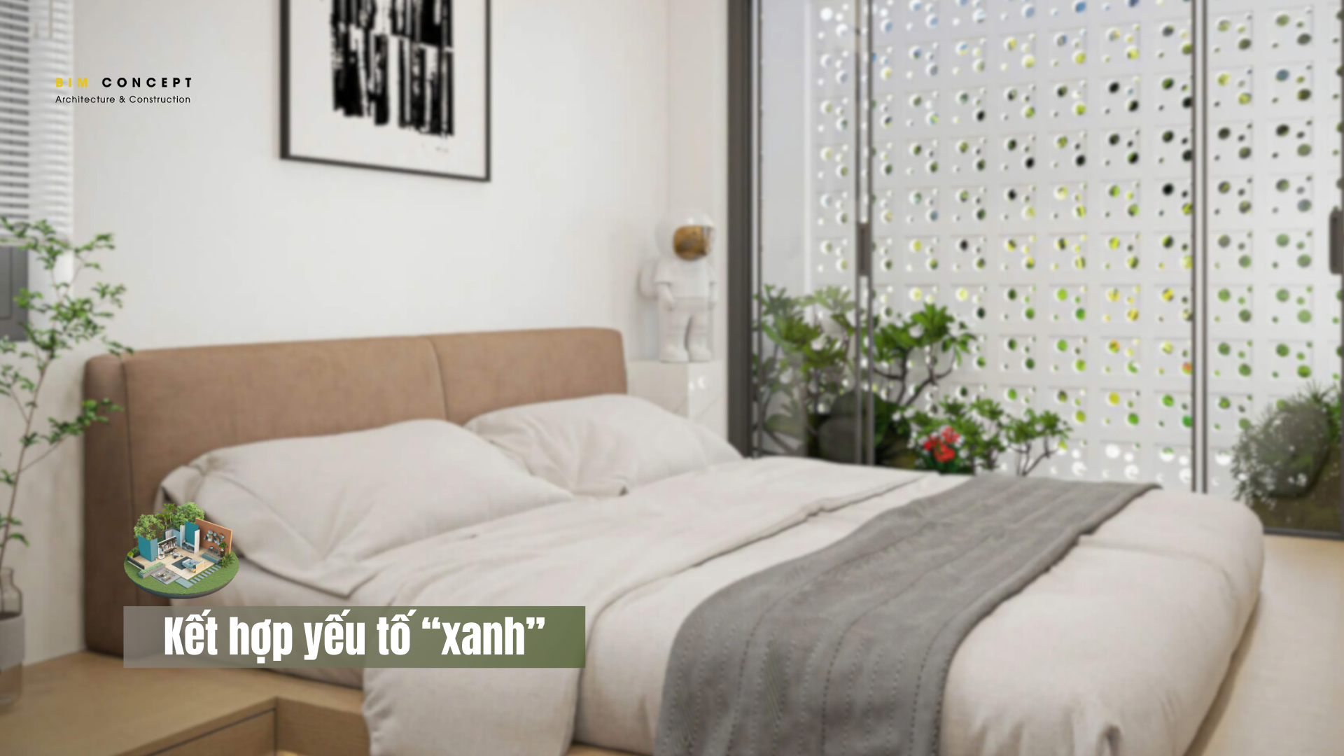 Kết hợp yếu tố “xanh” trong nội thất nhà phố