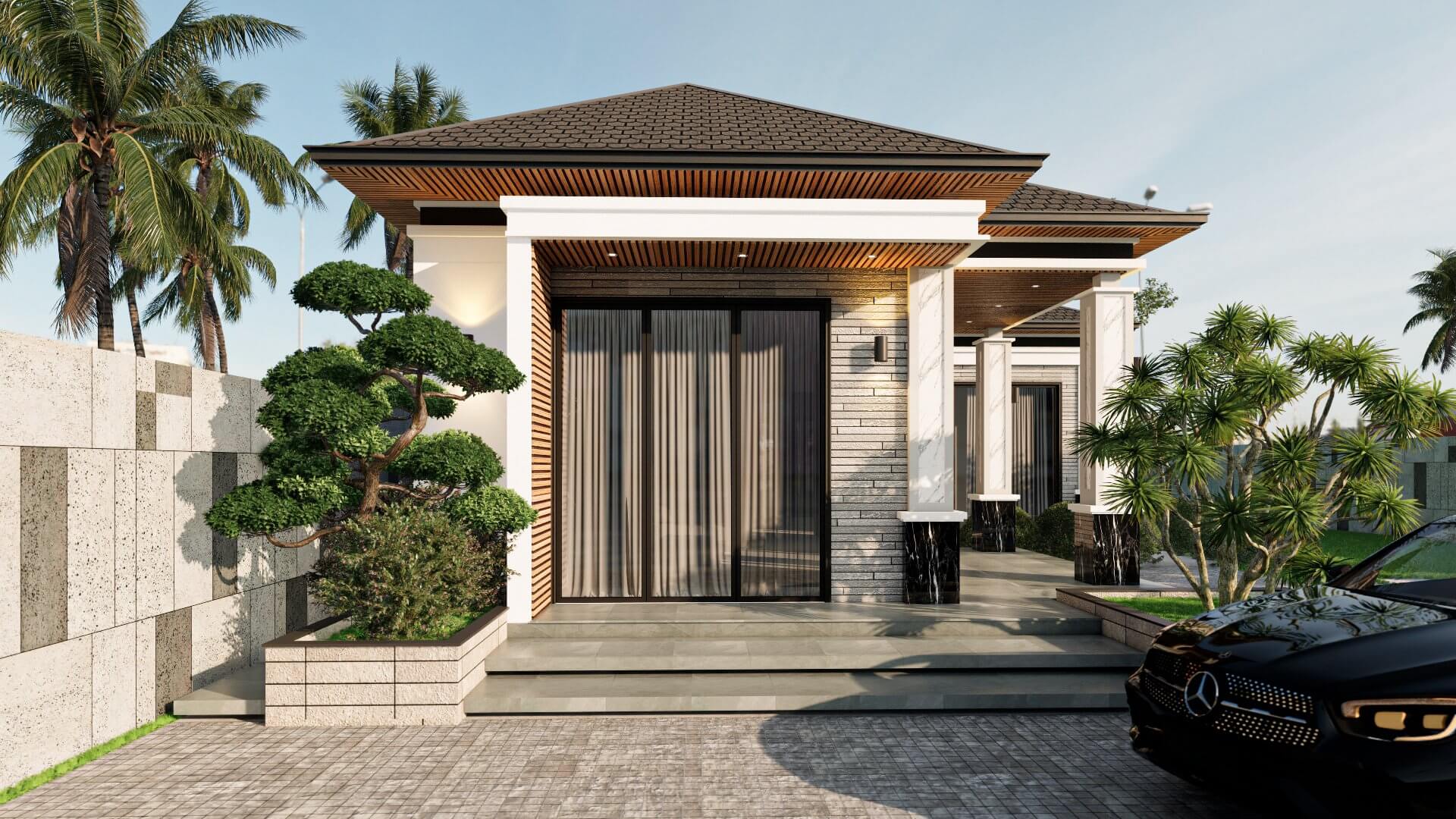 Thiết kế nội thất nhà vườn cấp 4 đẹp, ấn tượng
