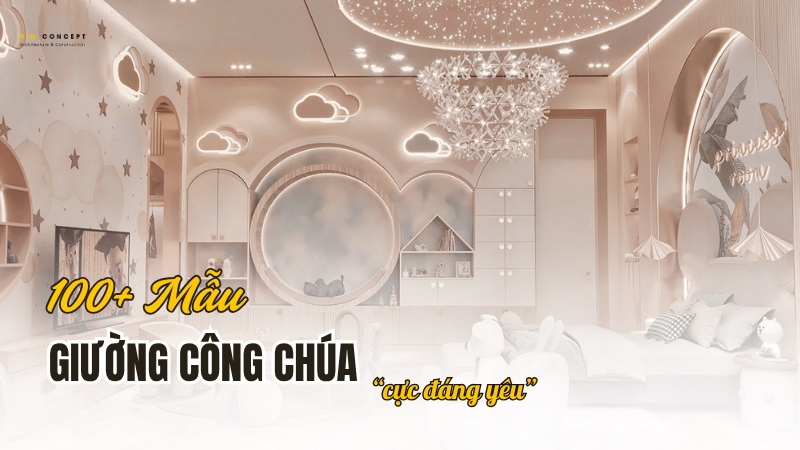 Tham khảo mẫu giường công chúa đẹp tiện nghi