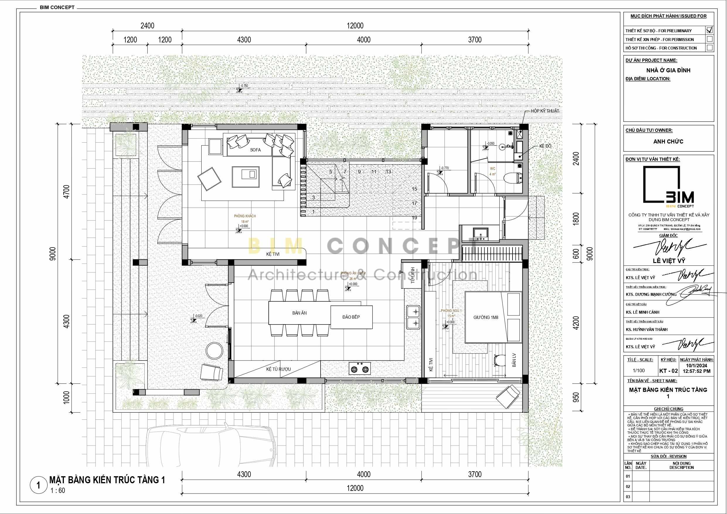 Bản vẽ nhà phố bao gồm phòng ngủ 15m2