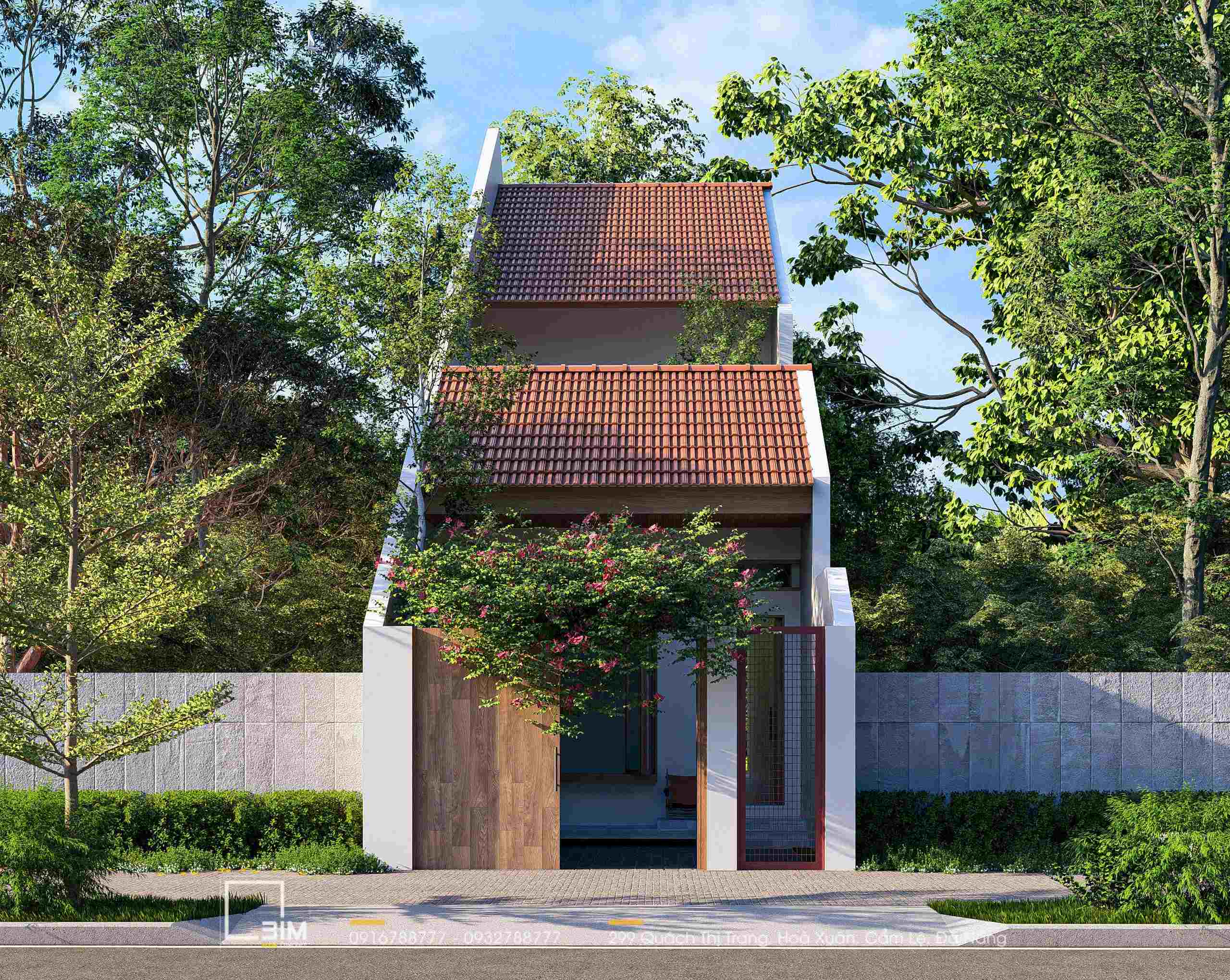 Nhà cấp 4 gác lửng đơn giản, hài hòa
