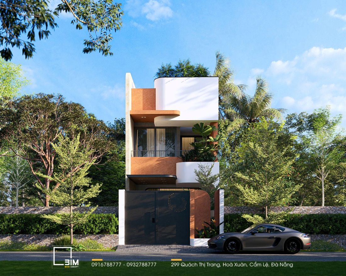 Mẫu thiết kế nhà phố 7x20m phong cách tối giản