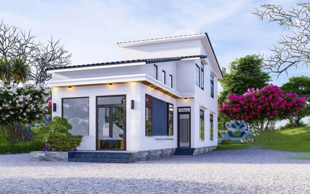 Nhà cấp 4 gác lửng với thiết kế 3 phòng ngủ
