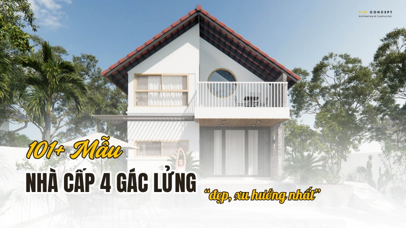 Nhà cấp 4 gác lửng độc đáo, ấn tượng