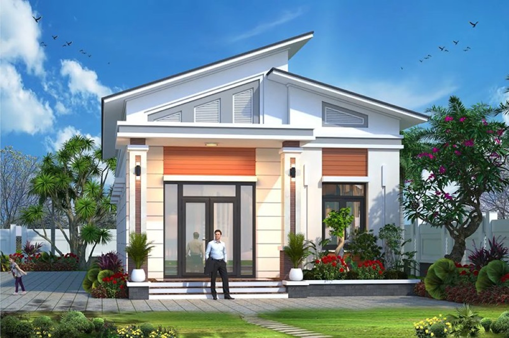 Nhà cấp 4 mái lệch đẹp giá rẻ 300 triệu