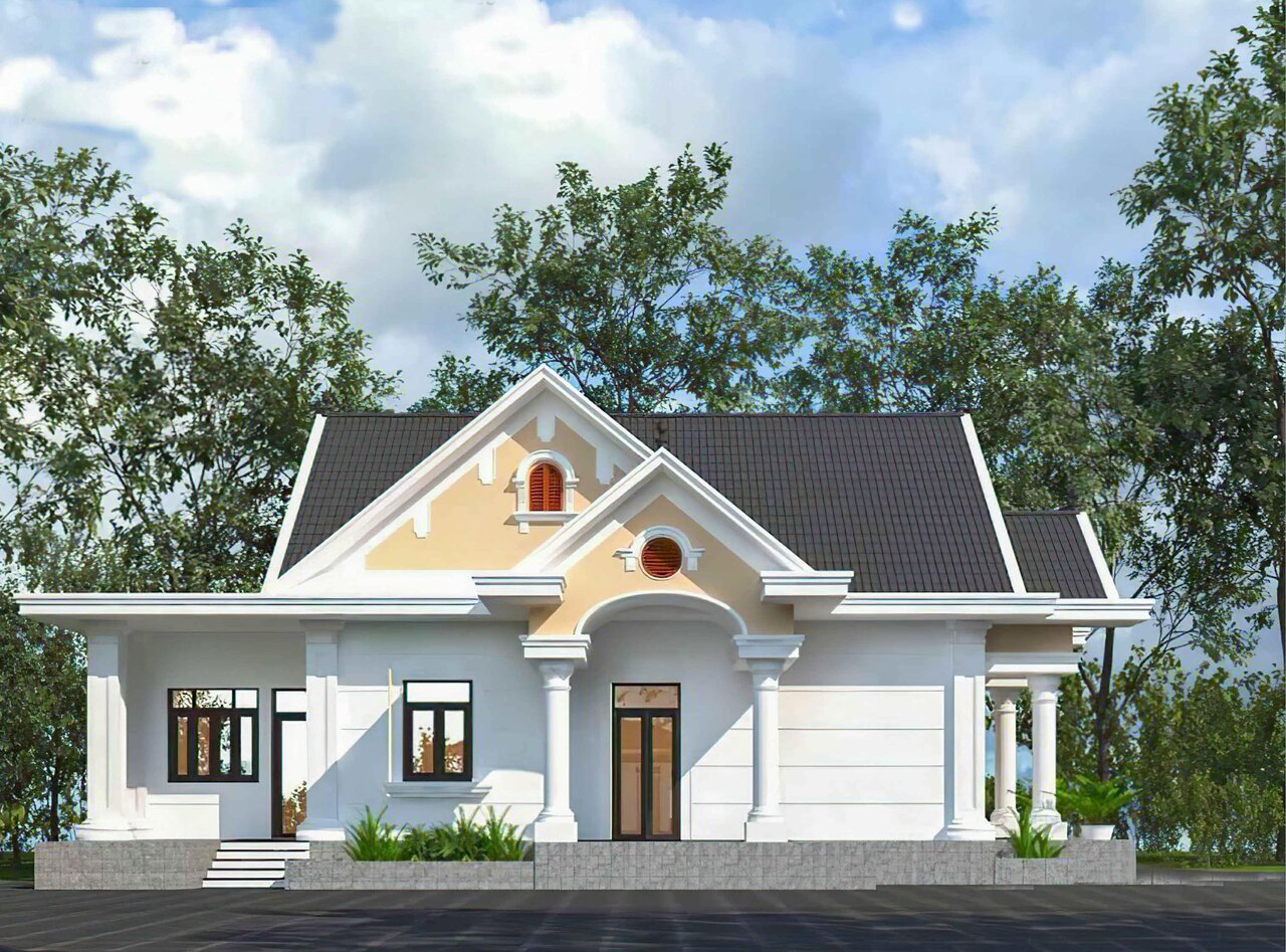 Mẫu nhà cấp 4 mái Thái 3 phòng ngủ