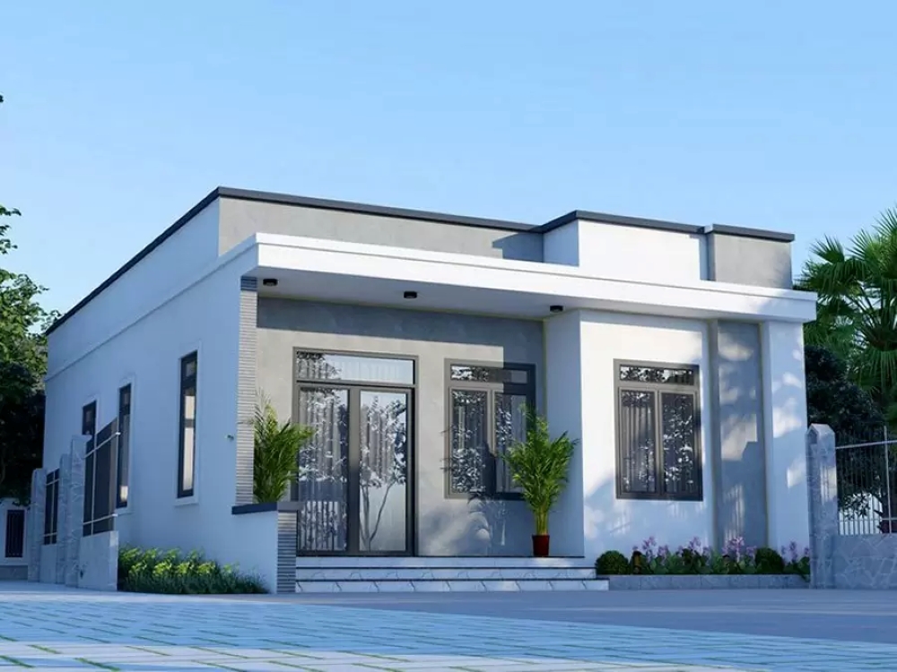 Nhà cấp 4 nông thôn mái bằng 300 triệu