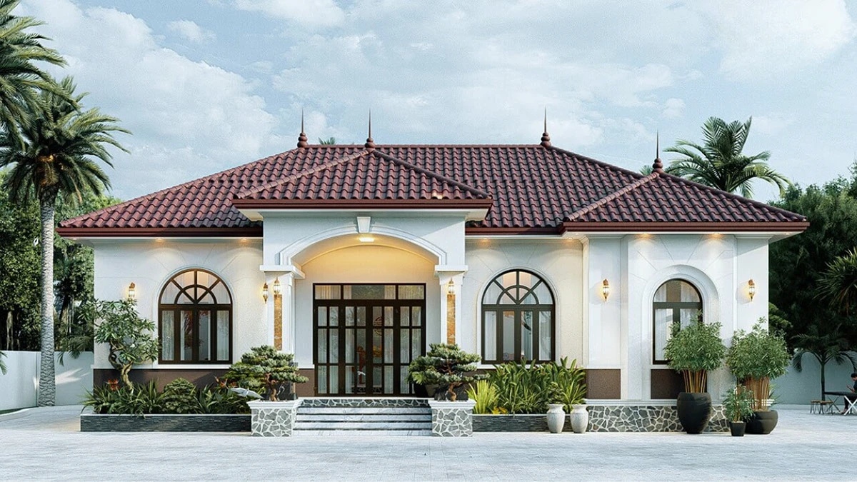 Nhà mái Nhật 100m2 với 3 phòng ngủ sang trọng