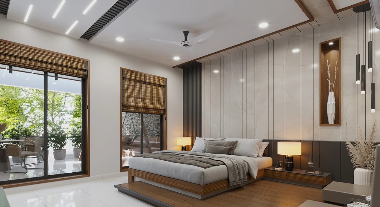 Phòng ngủ 20m2 rộng rãi, có ban công thoáng mát
