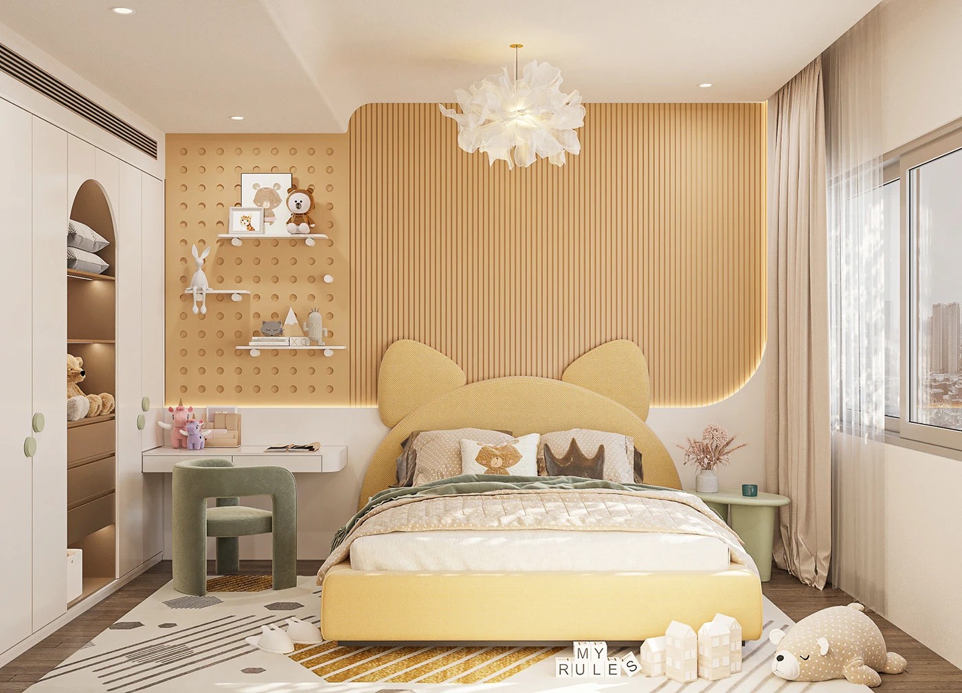 Phòng ngủ trẻ phong cách dễ thương, năng động
