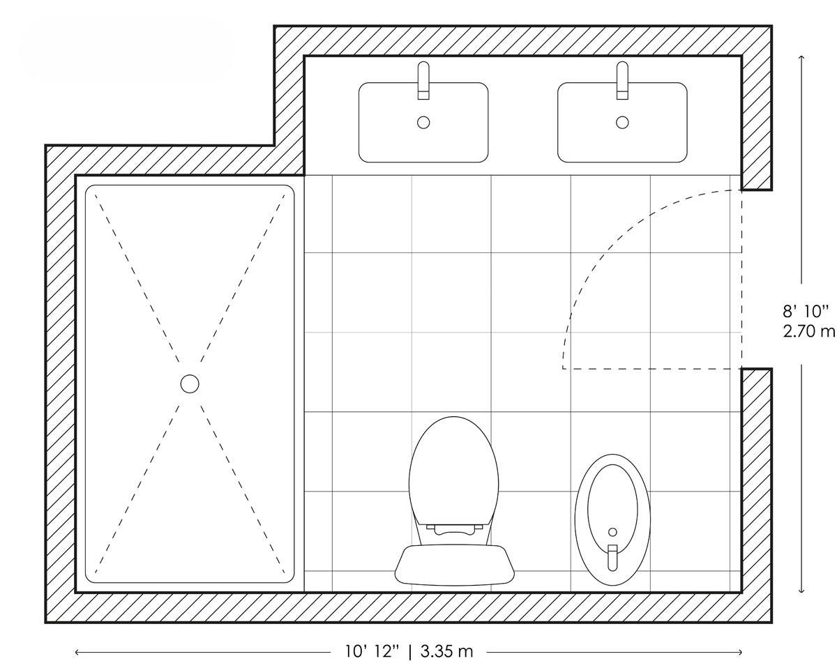 Bản vẽ thiết kế phòng ngủ có nhà vệ sinh