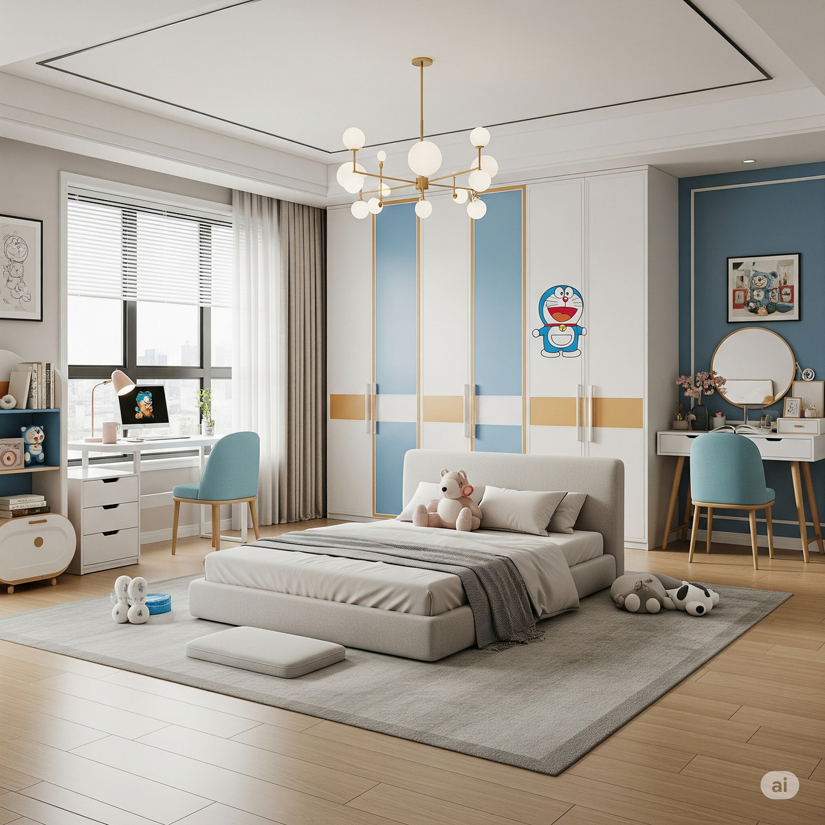 Bí quyết thiết kế phòng ngủ Doremon đẹp, tiết kiệm 