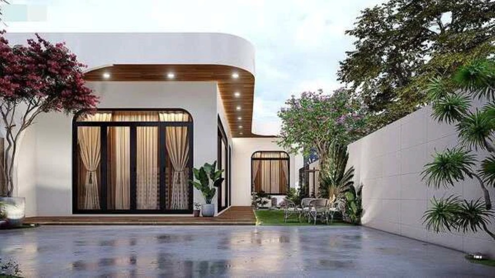 Thiết kế nhà cấp 4 với mái bằng chuẩn gu, thẩm mỹ