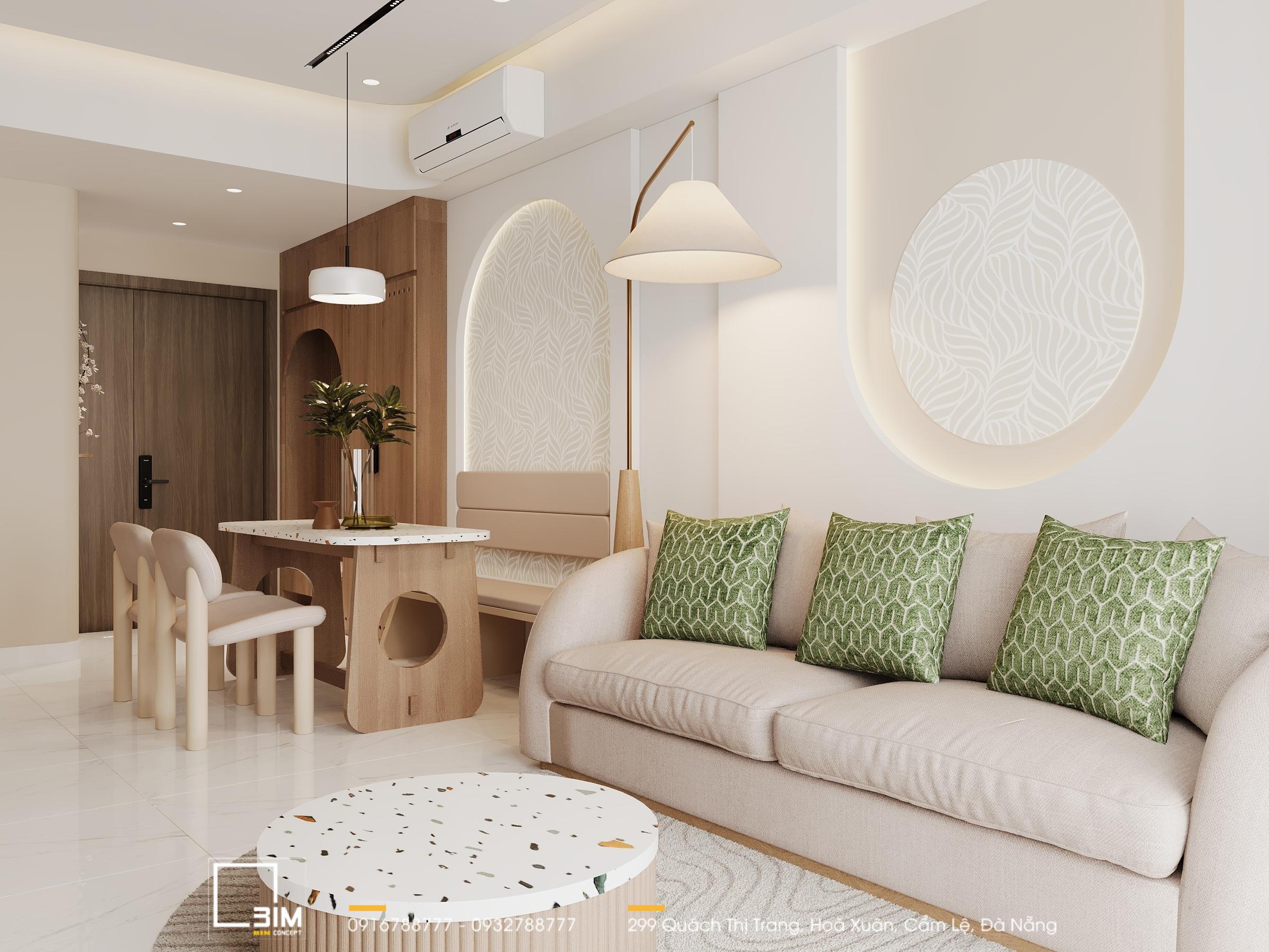 Thiết kế nội thất căn hộ: góc phòng khách ấm cúng