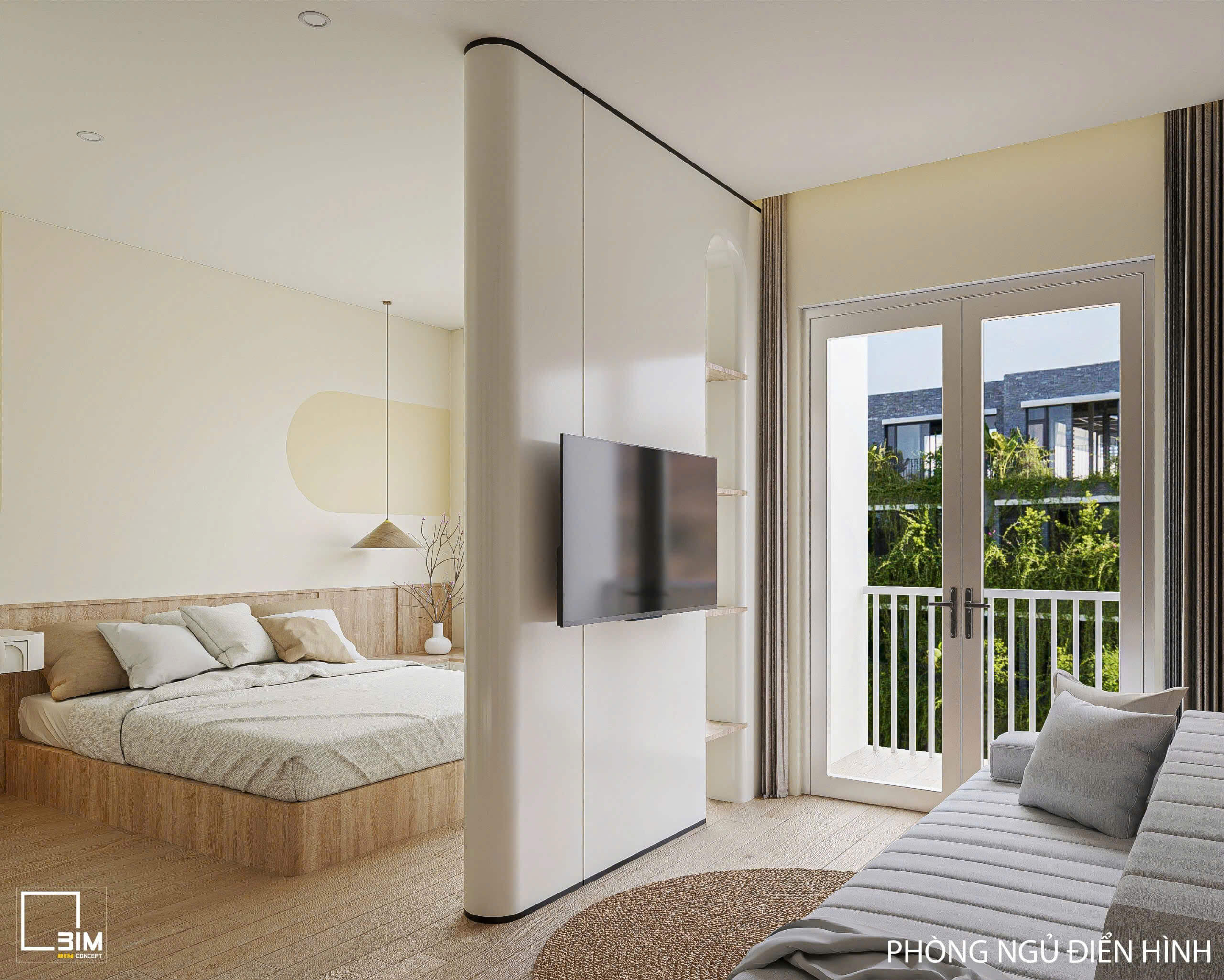 Thiết kế nội thất căn hộ penthouse, phân chia không gian tiện nghi