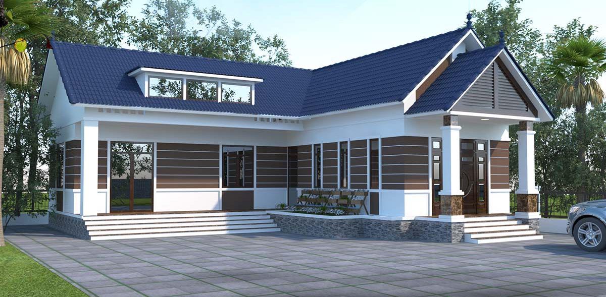Bố trí sân vườn thoáng mát
