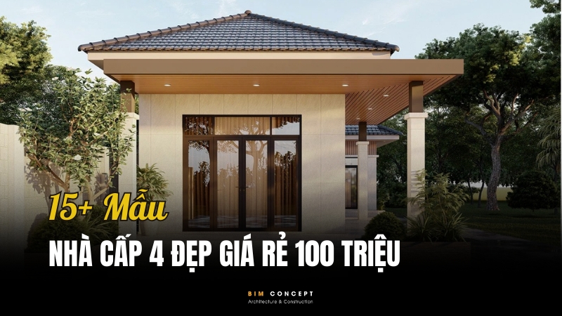 Mẫu nhà cấp 4 đẹp giá rẻ 100 triệu