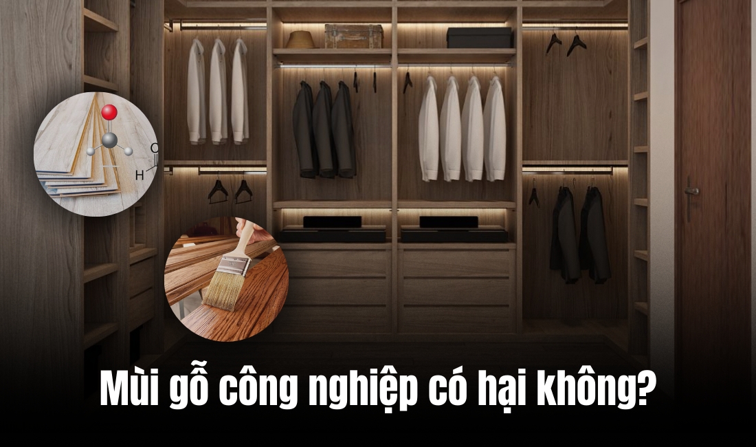Mùi gỗ công nghiệp gây mùi hang khó chịu