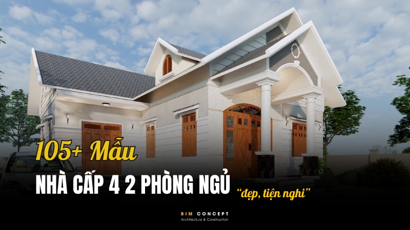 Nhà cấp 4 2 phòng ngủ
