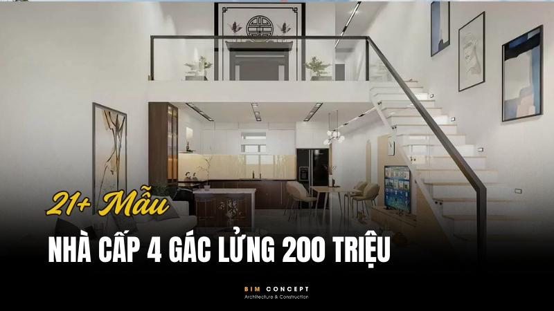 Nhà cấp 4 gác lửng 200 triệu