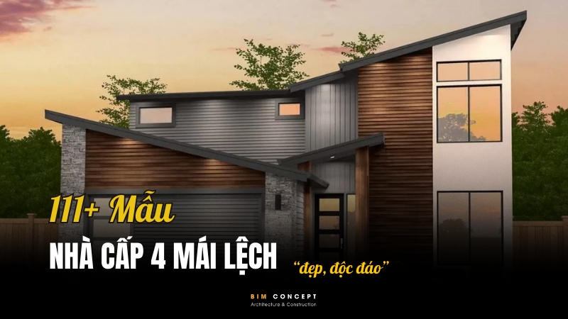 Nhà cấp 4 mái lệch