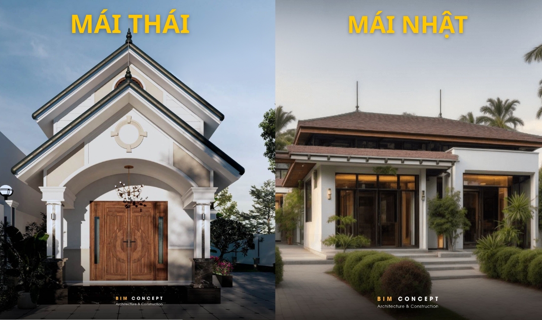 Phân biệt giữa nhà cấp 4 mái Thái và mái Nhật