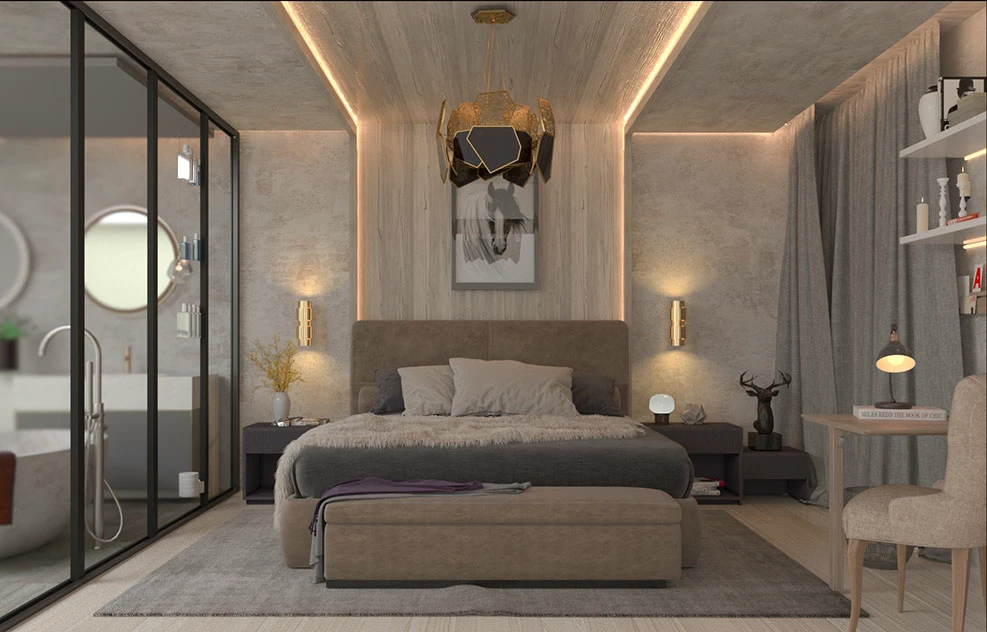 Mẫu phòng ngủ 15m2 Bắc Âu thanh lịch