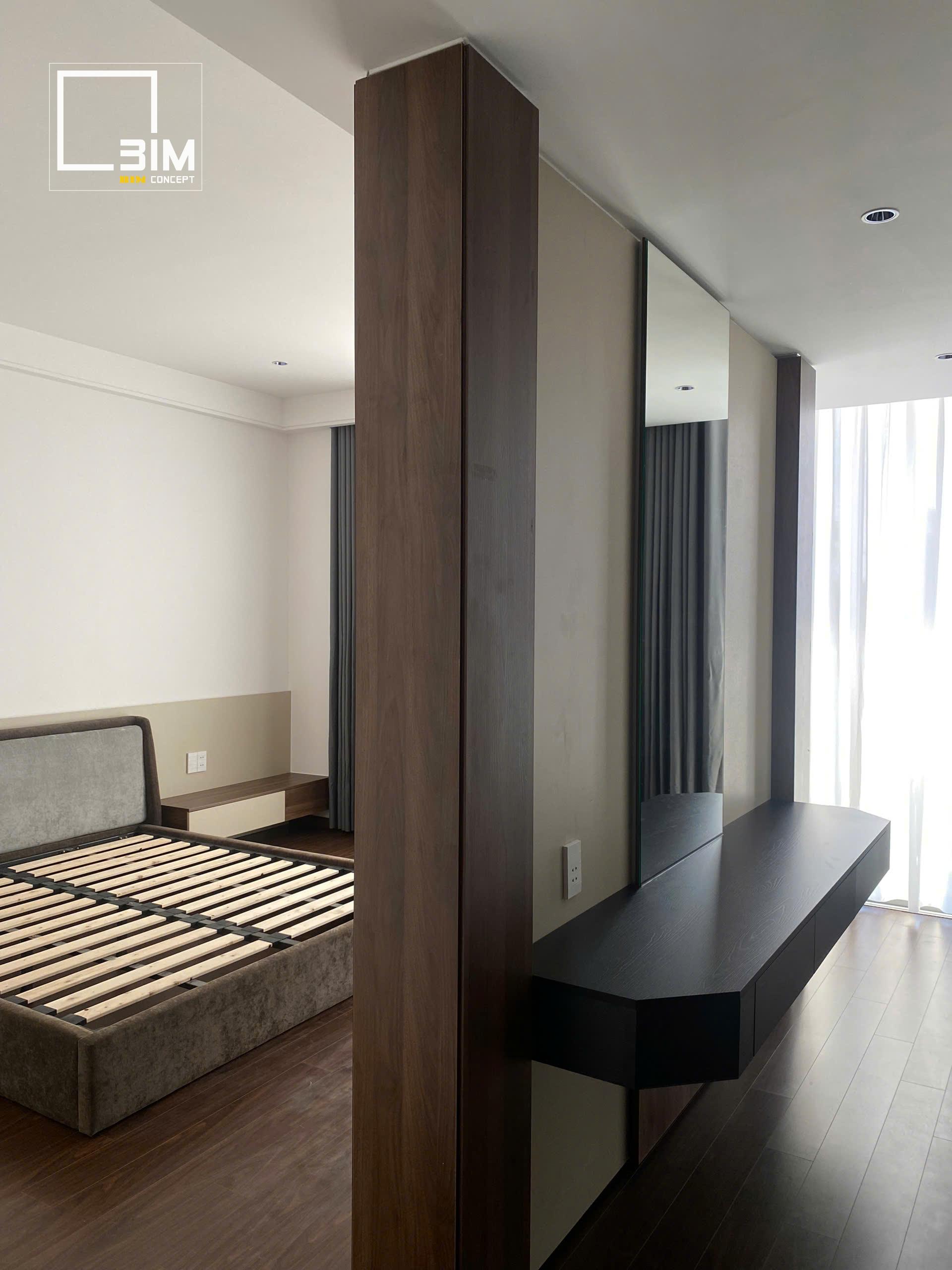 Nội thất phòng ngủ chỉ còn thiếu các món đồ trang trí