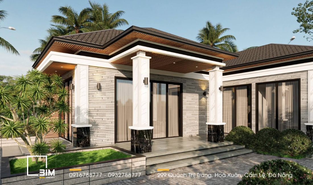 Thiết kế nhà cấp 4 100m2 rộng rãi, thông thoáng