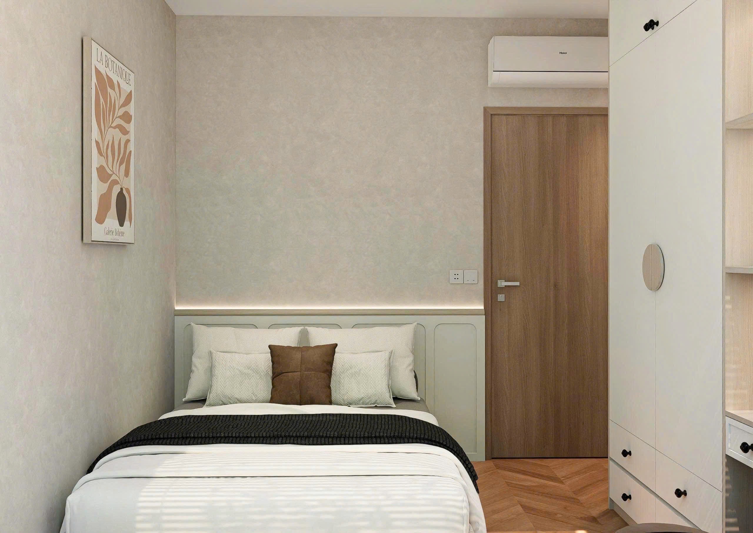 Thiết kế nội thất chung cư Sun Cosmo Residence với phòng ngủ nhỏ hiện đại