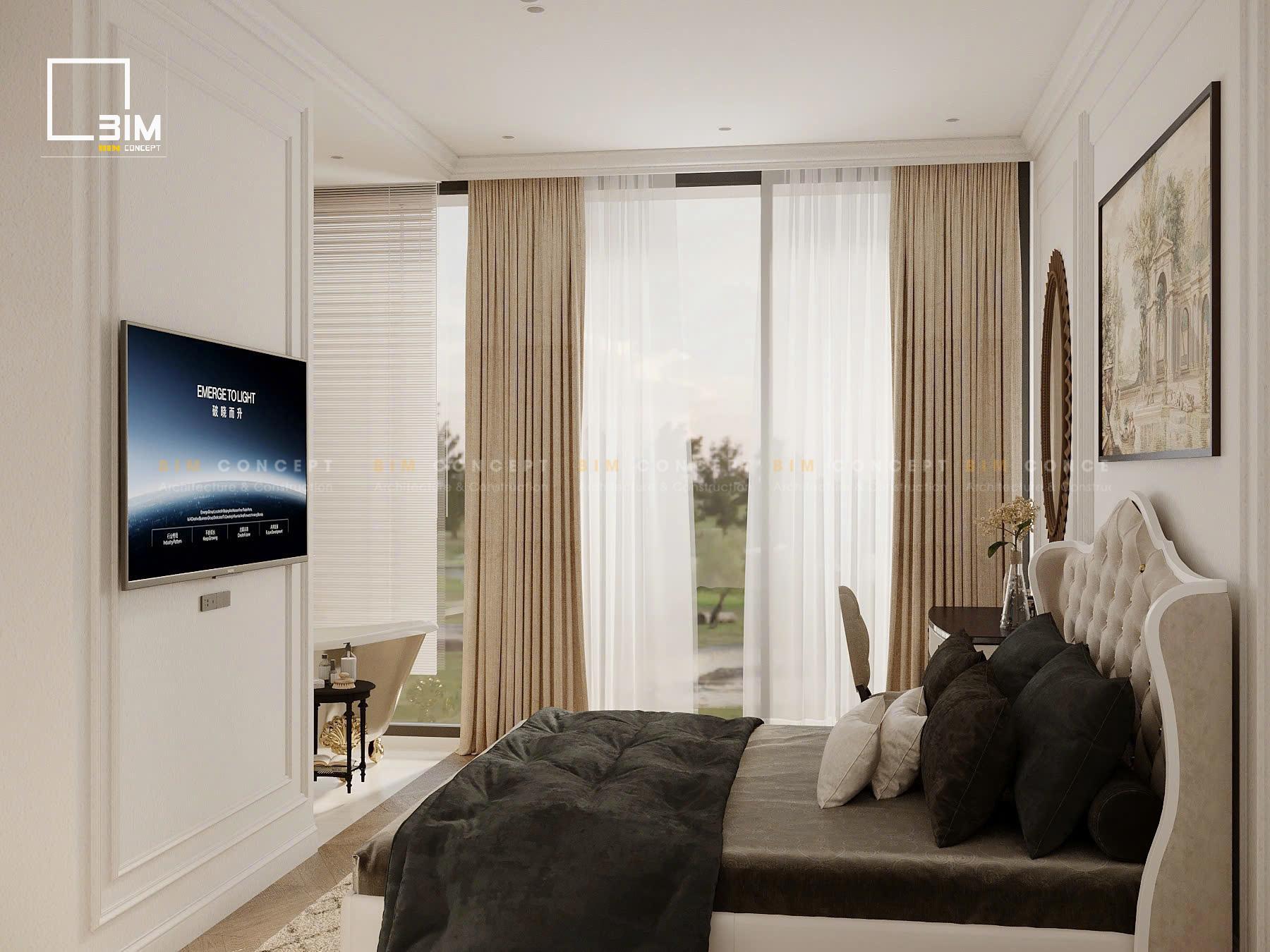 Phòng ngủ Tân Cổ điển sang trọng và hiện đại