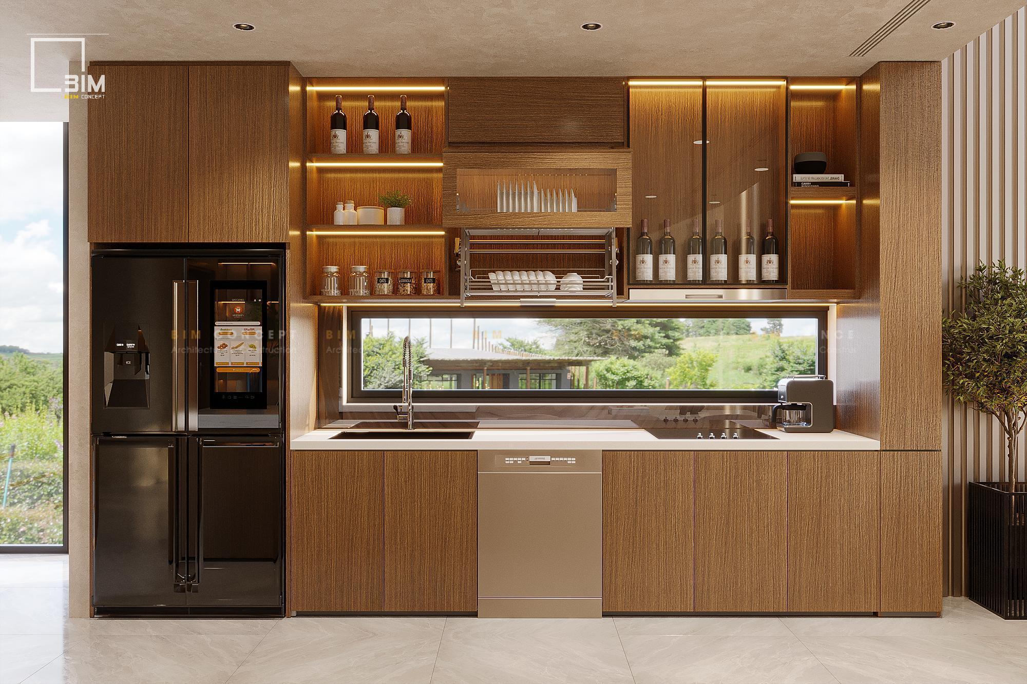 Cửa sổ ngang độc đáo mở ra cảnh quan thiên nhiên