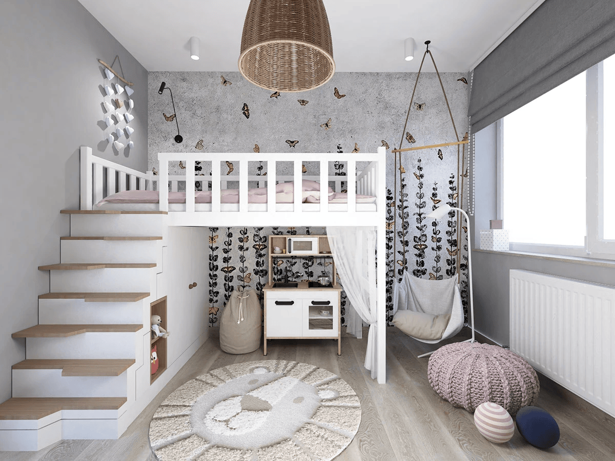 Giường tầng trẻ em gỗ công nghiệp/ MDF phủ melamine - Nguồn tham khảo